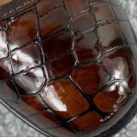 NEW SPRING STEP‎ KART II SHOES Wedge Womens 6.5 us or 37 Croco Embossed Brown - Picture 14 of 16